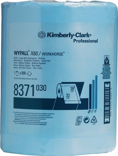 WYPALL 8371 Wischtuch WYPALL X60 8371 L.ca.380 mmxB.ca.315 mm blau 1-lagig, perf