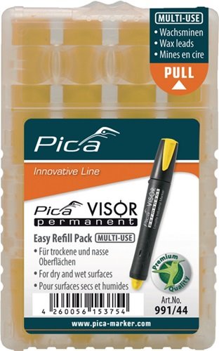 PICA 991/44 Minen-Set Visor permanent 4x gelb wasserfest