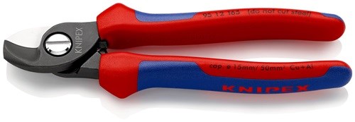 KNIPEX 95 12 165 Kabelschere  Länge 165 mm  Mehrkomponenten-Hüllen