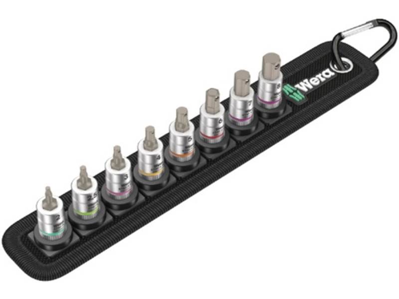 WERA 05003881001 Steckschlüssel-Satz Belt 2 8-teilig 1/4 '' 2 - 8 mm für Innen-6