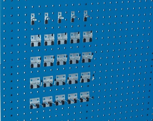 BOTT 14030101 Werkzeughaltersortiment  25-tlg. verzinkt passend für Lochplatten