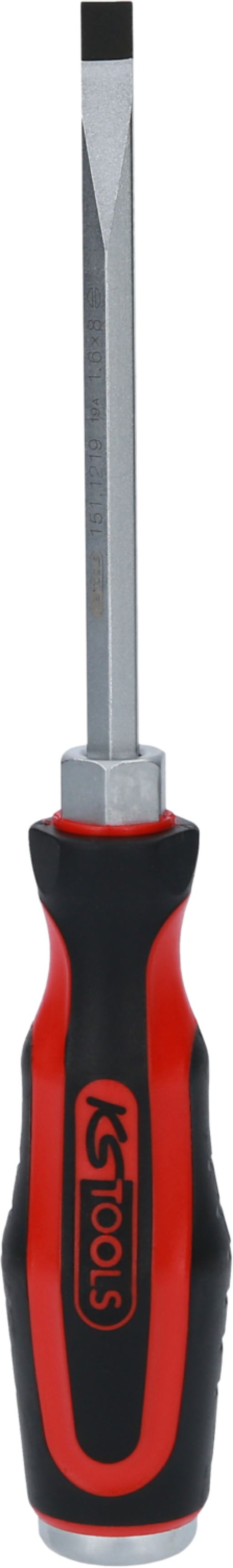 KS Tools 151.1219 ERGOTORQUEmax Schlitz-Schraubendreher, 8,0mm, 310mm