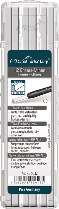 PICA 6032 Minen-Set Pica BIG-Dry 12x weiß universell