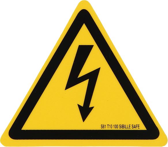 KS-Tools 117.0177 Warnschild-Hybrid - Blitz für Arbeiten an Hybrid- und Elektrof