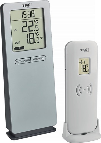 TFA 30.3071.54 Funkthermometer LOGOneo Messbereich innen bis +50 °C / außen -40