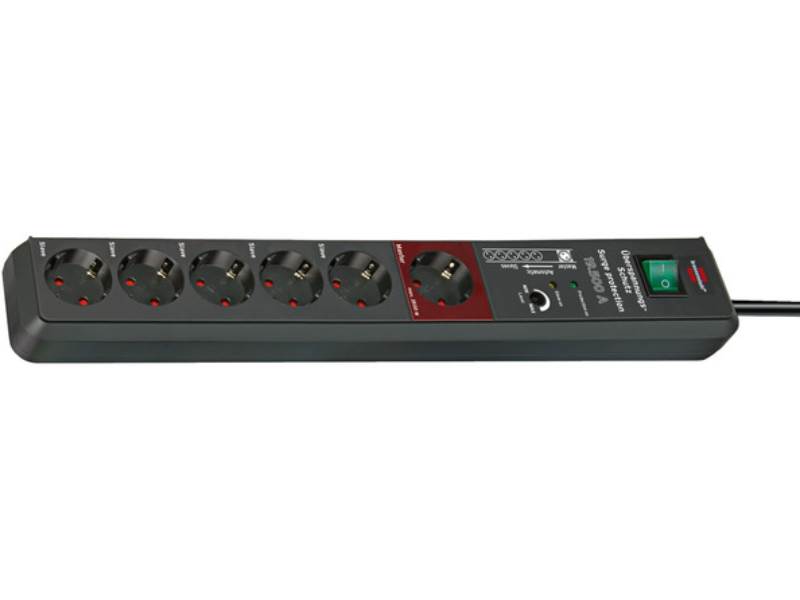 BRENNENSTUHL 1159490966 Secure-Tec M/S 6-fach Mehrfach-Steckdosenleiste