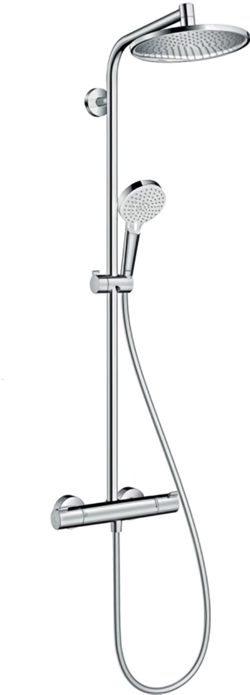 HANSGROHE 27267000 Showerpipe CROMETTA S 240 chrom mit Thermostat