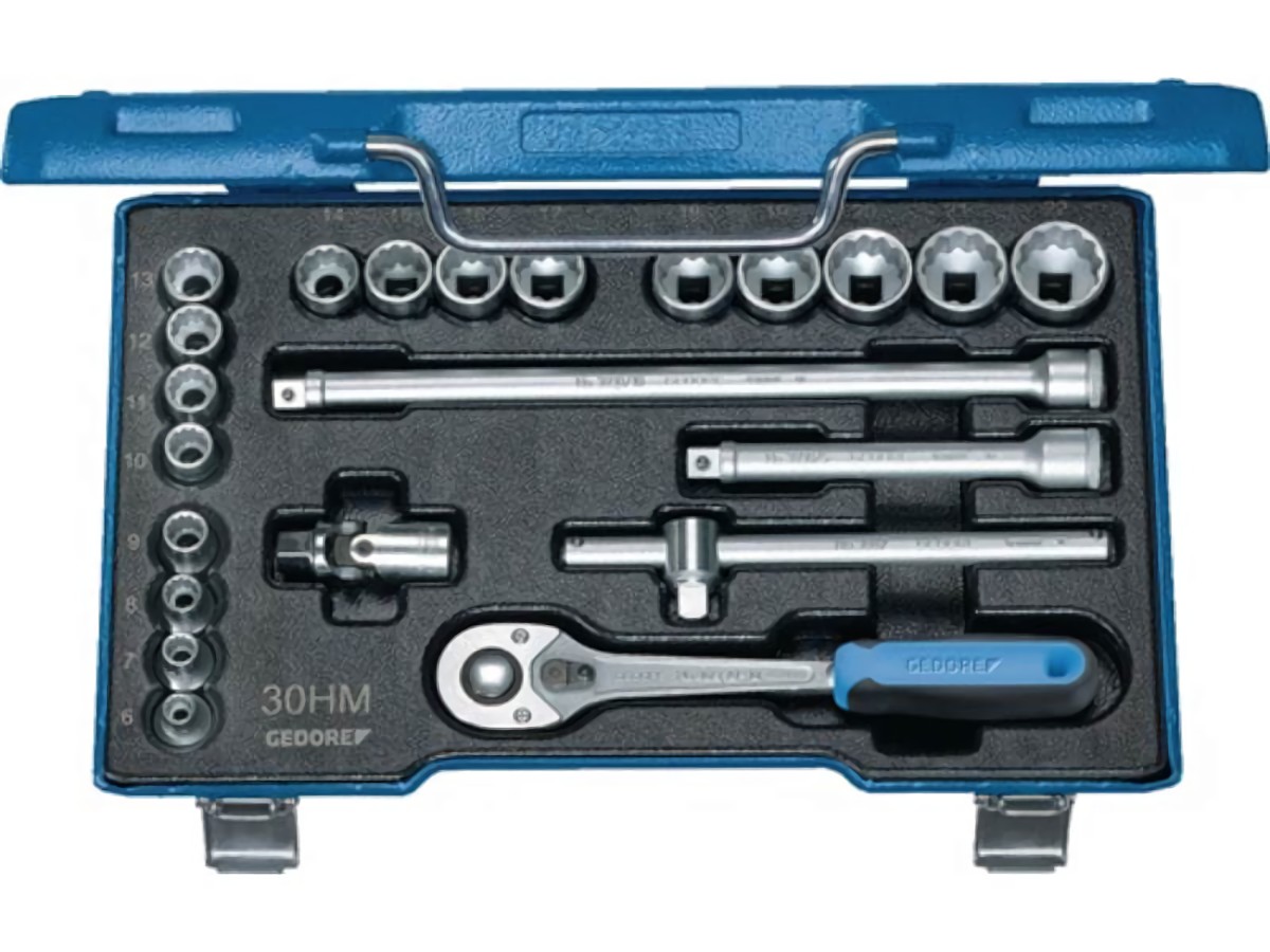 GEDORE 6235470 Steckschlüssel-Satz 30 HMU-10 22-teilig 3/8 '' Schlüsselweiten 6-