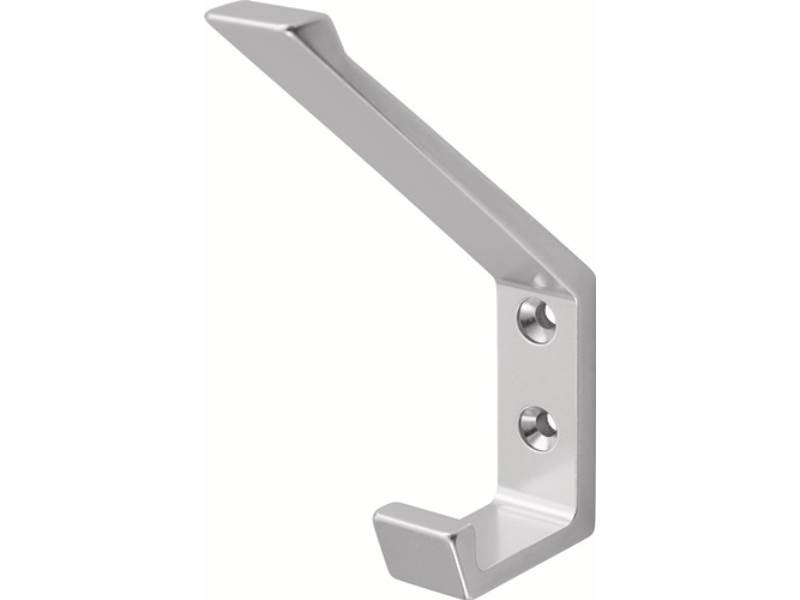 HERMETA 0138-01E Huthaken 0138 einfach Ausladung 76 mm Aluminium silberfarbig el