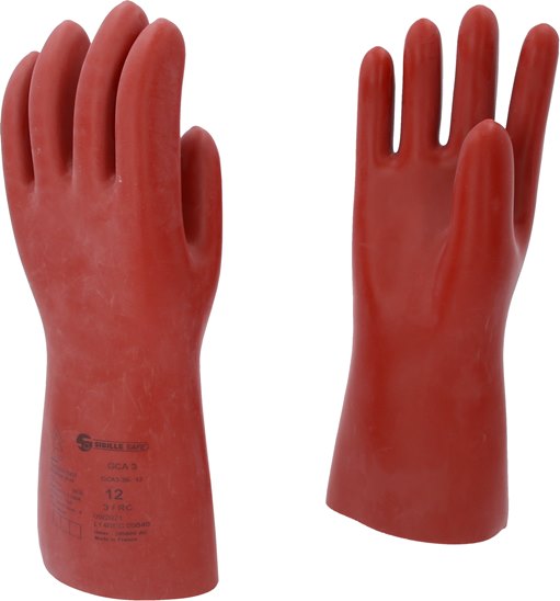KS-Tools 117.0098 Elektriker-Schutzhandschuh mit Schutzisolierung, Größe 12, rot