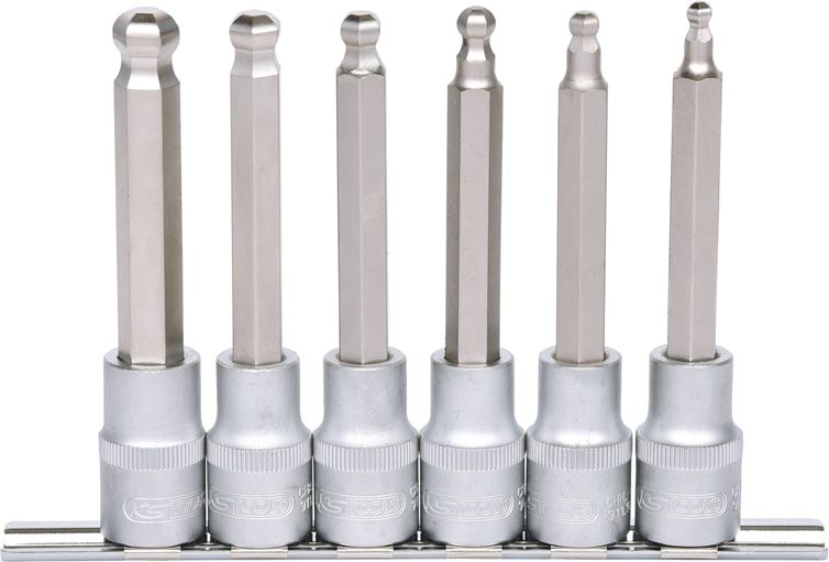 KS Tools 911.1650 1/2'' Bit-Stecknuss-Satz Innensechskant, 6-tlg.