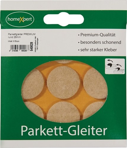 540028 Parkettgleiter 28 mm Filz natur rund selbstklebend
