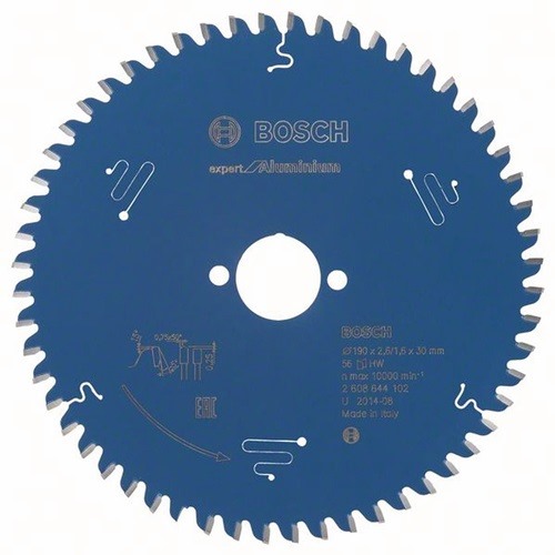 BOSCH 2608644102 Kreissägeblatt EXPERT for Aluminium Außen-Ø 190 mm Zähnezahl 56
