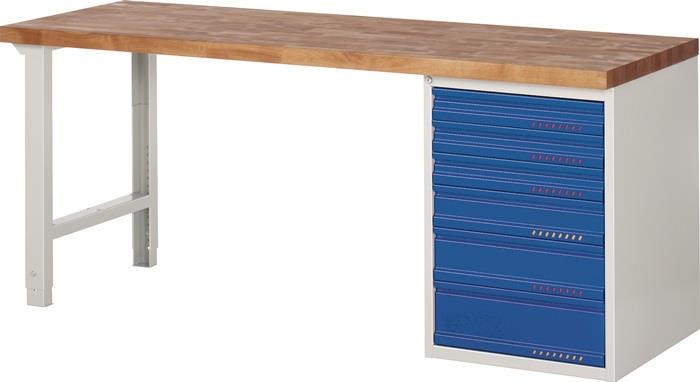 TECWERK 2000425535 Werkbank Ser.BK 650 B2000xT700xH840mm Buche lichtgrau/blau 6