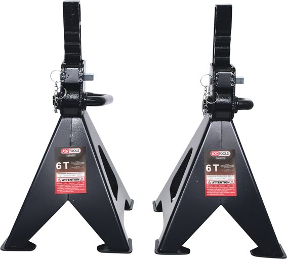 KS Tools 160.0371 Stahl-Unterstellbock mit Schnellverstellung, 6 t, paarweise
