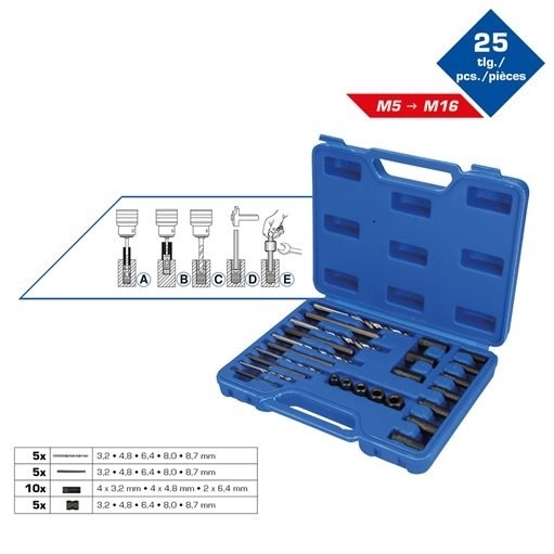 Brilliant Tools  BT541900 HSS Schraubenausdreher-Satz, 25-tlg.