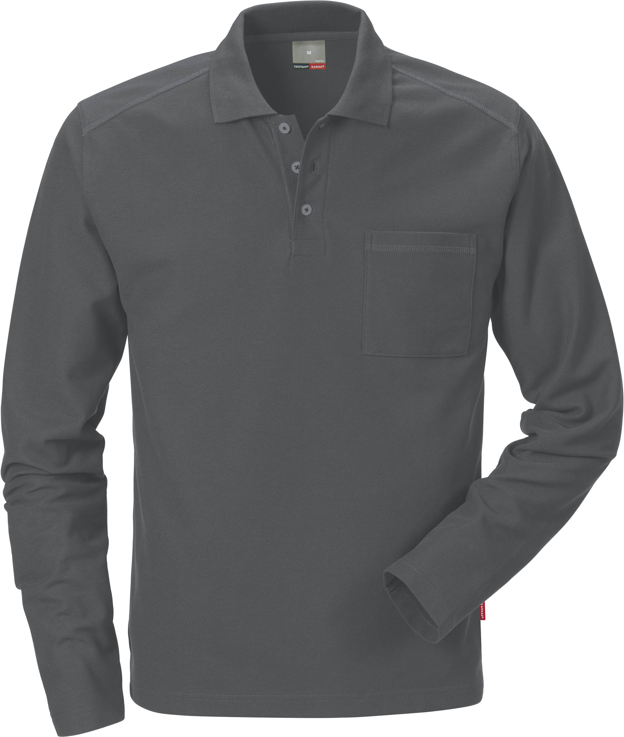 FRISTADS 100781-941 Poloshirt Langarm 7393 PM  Gr.XL Dunkelgrau