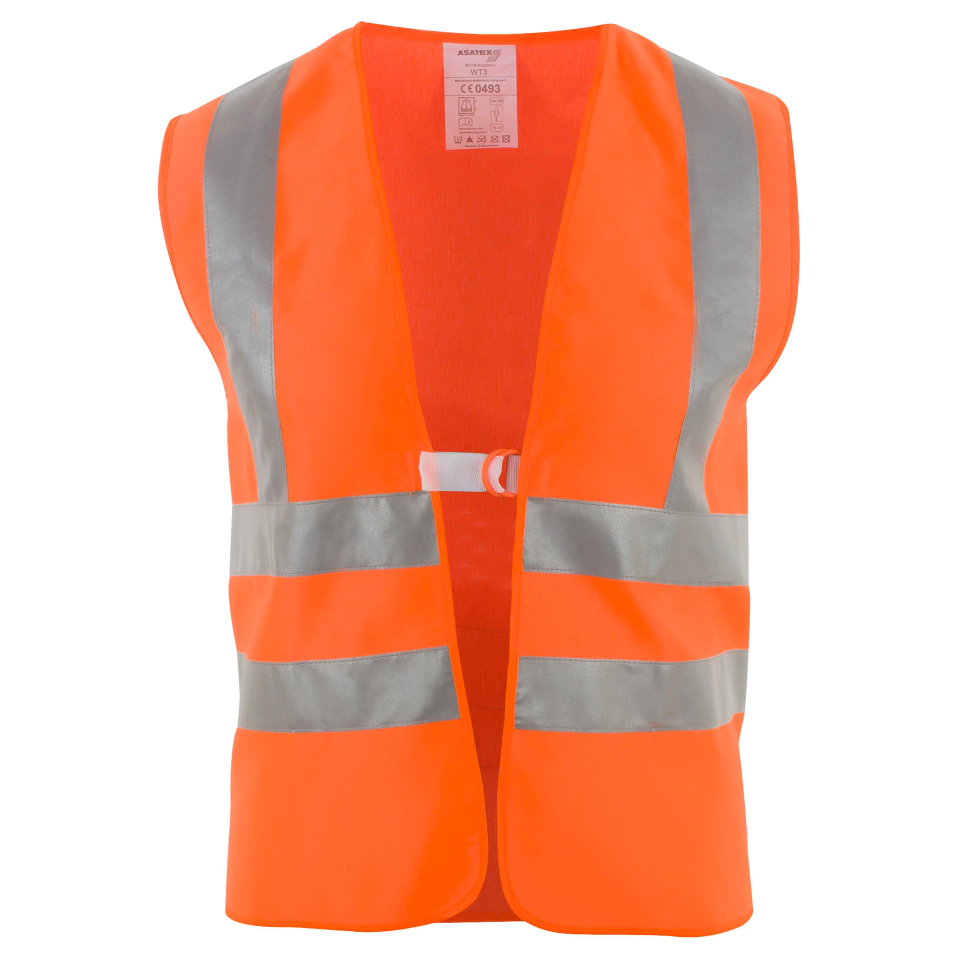 ASATEX WTP3 Warnweste  Größe universal orange mit Schulterreflexstreifen EN 2047
