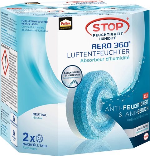 PATTEX PLAN2 / 2160541 Luftentfeuchter Aero 360 2 Tabs à 450 g PLAN2 Neutral