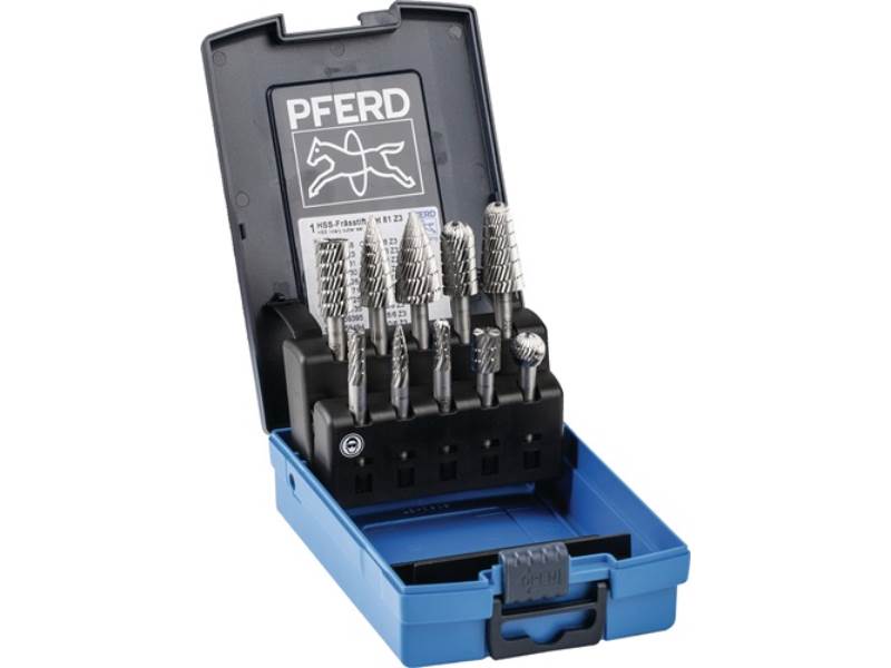 PFERD TOOLS 22900813 Frässtifte-Set 81 Schaft-Ø 6 mm 10-teilig HSS 3 bruchfeste