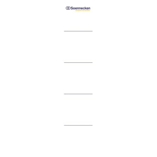 Soennecken Einsteckrückenschild 3371 schmal/kurz weiß 10 St./Pack.