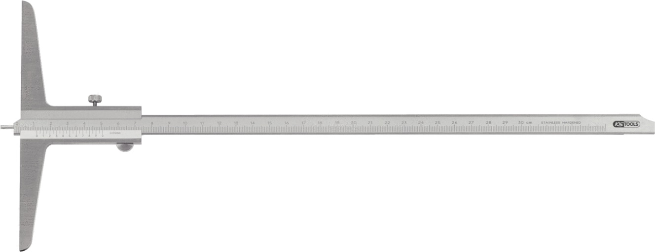 KS Tools 300.0553 Tiefenmessschieber mit Messstift, 0-200mm