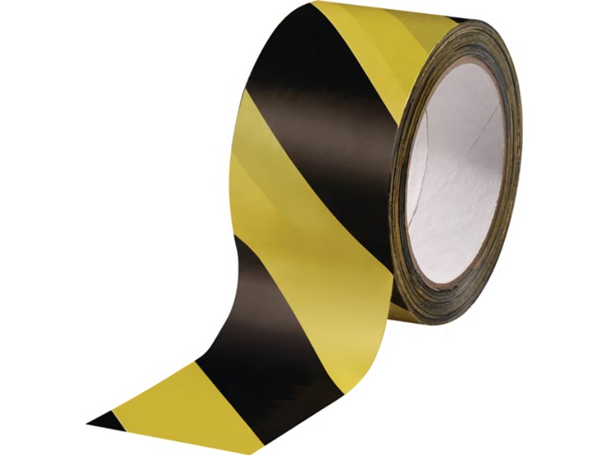 BURMANN 793335 Warnmarkierungsband  PVC schwarz/gelb Länge 66 m Breite 60 mm