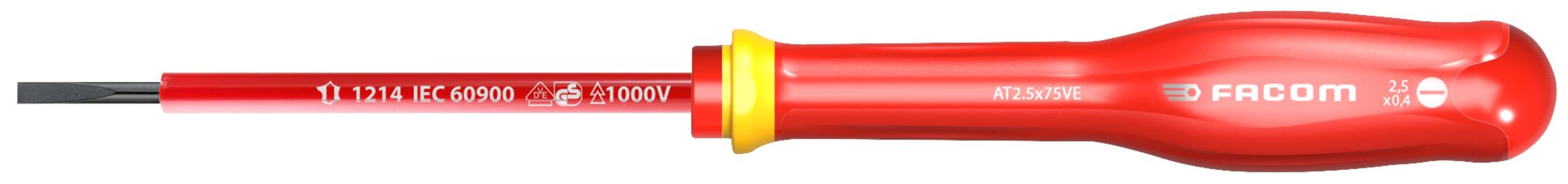 Facom AT2.5X75VE Schraubendreher PROTWIST 1000V 2,5 mm