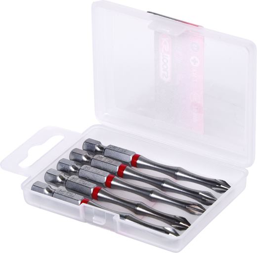 KS Tools 918.3156 1/4'' TORSIONpower Bit, 75mm, PH2, 5er Pck