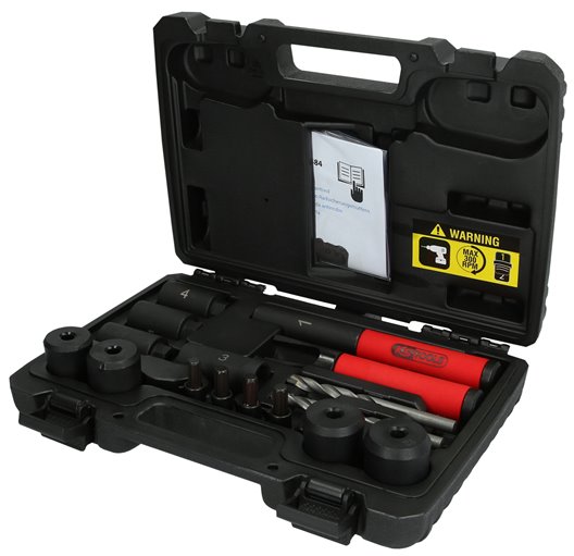 KS-Tools 913.1484 1/2'' Felgenschloss-Ausbohr-Satz, 16-tlg