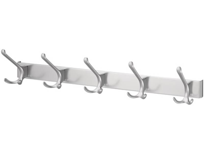 HERMETA 0825-01E Huthakenleiste 0822-0825 5 Haken Ausladung 96 mm Leichtmetall s