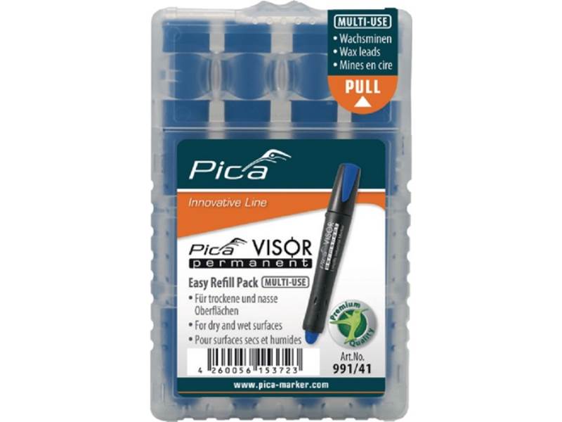 PICA 991/41 Minen-Set Visor permanent 4x blau wasserfest