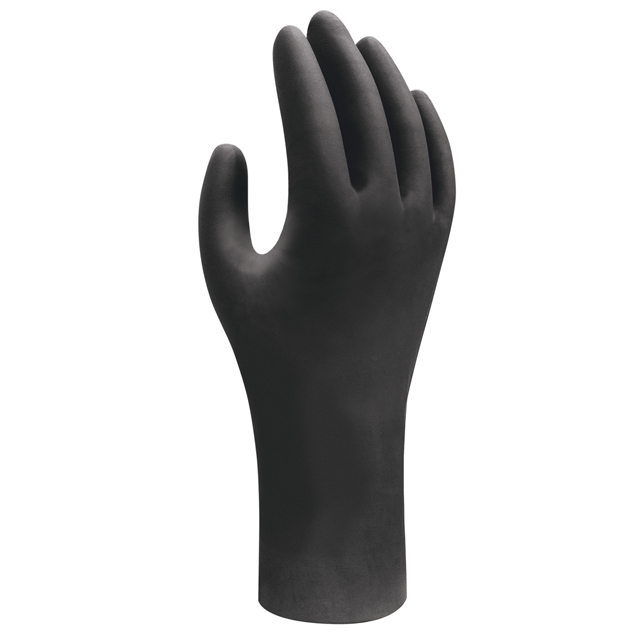 SHOWA®6112PF EBT Gr.XL (9-10) Einweghandschuh puderfrei Nitril schwarz biologis