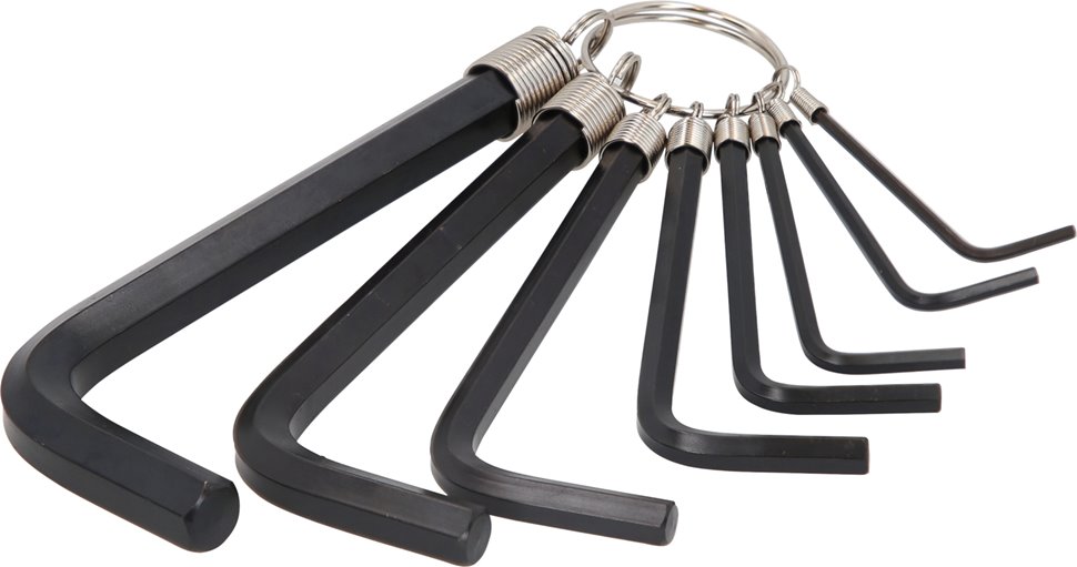 KS Tools 151.3250 Innensechskant-Winkelstiftschlüssel-Satz am Ring, 8-tlg.2-10mm