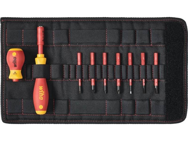 WIHA 41232 Schraubendreher-Satz SlimVario® 9-teilig mit Wechselklingen VDE isoli