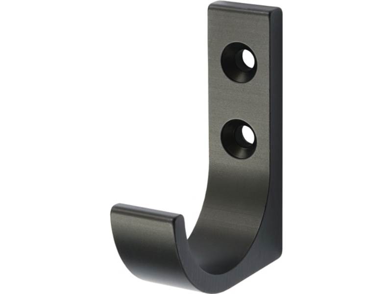 HERMETA 0149-18E Mantelhaken 0149 einfach Ausladung 51,5 mm Aluminium schwarz ku