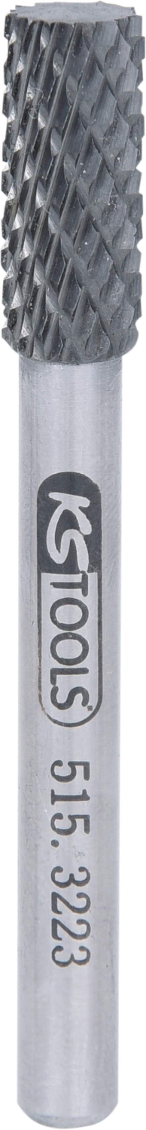 KS Tools 515.3223 HM Zylinder-Frässtift Form A ohne Stirnverzahnung, 8mm