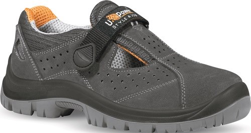 Sicherheitssandale MAGIC Gr.46 grau Leder S1P SRC EN20345 U.POWER nach DIN EN ISO 20345:2011 · S1P SRC · Obermaterial: weiches Veloursleder · Wing Tex-Futter · Stahlkappe · durchtrittsichere Stahlzwischensohle · Fußbett Flat-Fit: durchgehend, anatomisch g