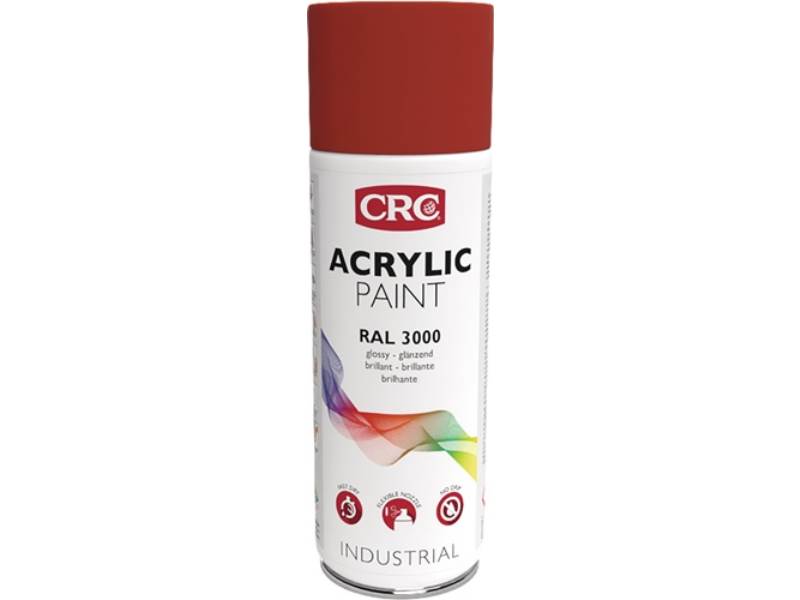 CRC 11678-AA Farbschutzlackspray ACRYL Feuerrot glänzend RAL 3000 400 ml