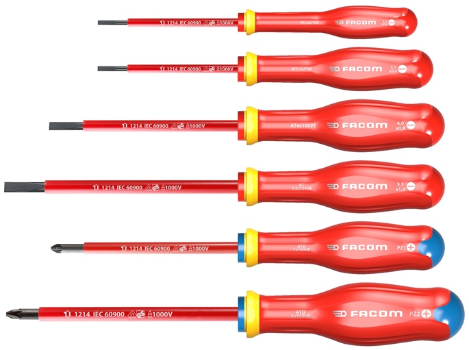 Facom ATDVE.J6PB Schraubendreher-Set 6-tlg. 1000V