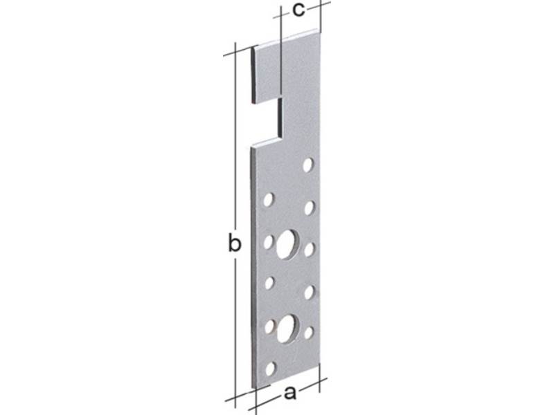 GAH 338480 Holz-Eisen-Anker  Abmessung 160 x 40 x 4 mm sendzimirverzinkt
