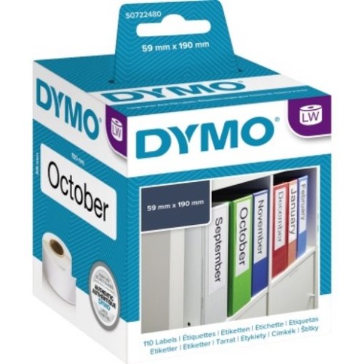 DYMO Ordneretikett S0722480 für LabelWriter 190x59mm ws 110 St./Rl.