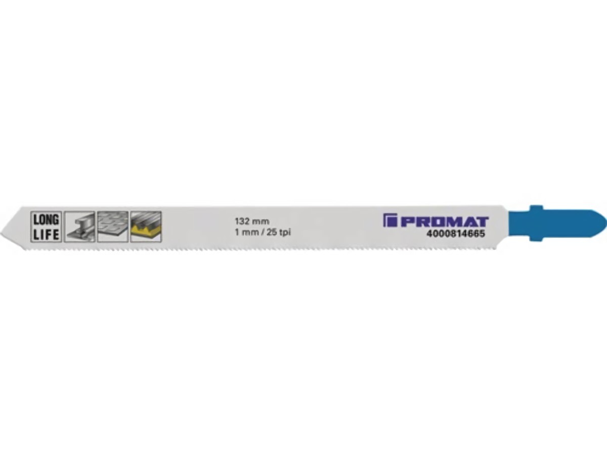 PROMAT  Stichsägeblatt  Gesamtlänge 132 mm Zahnteilung 1 mm BIM