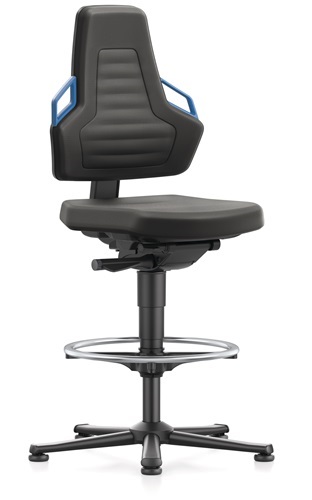BIMOS 9031-SP01-3277 Arbeitsdrehstuhl Nexxit Bodengleiter+Fußring Supertec-Geweb