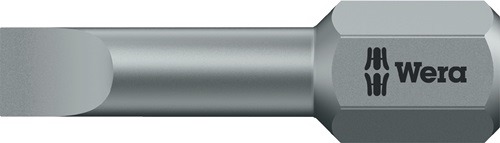 WERA 5056203001 Bit 800/1 TZ für Schlitzschrauben 4 mm Länge 25 mm 1/4 Zoll C6,3