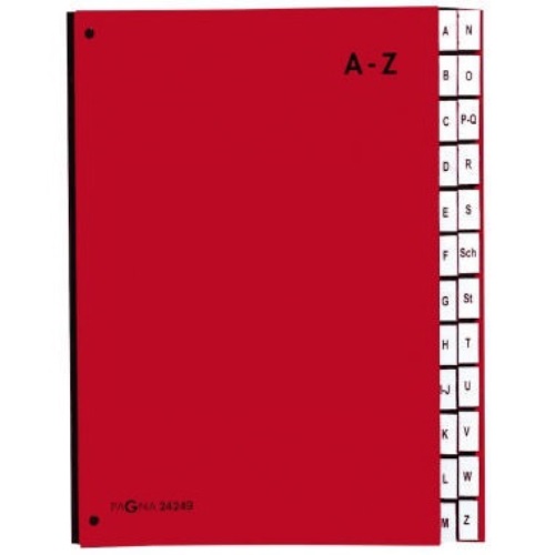 PAGNA Pultordner 24249-01 DIN A4 A-Z 24Fächer Polypropylen rt