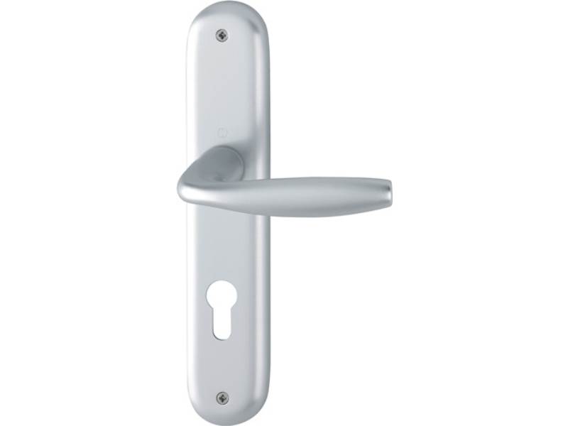 HOPPE 3272925 Langschildgarnitur New York 1810/273P Aluminium F1 PZ 72 mm DIN li