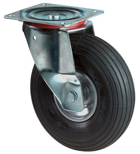 BS ROLLEN L400.C90.260 Luftrad  Rad-Ø 260 mm Tragfähigkeit 130 kg Lenkrolle mit