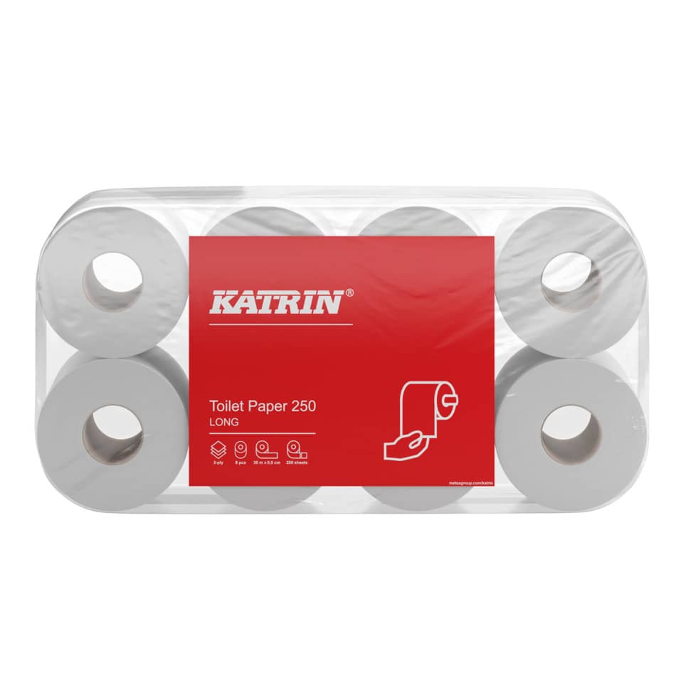 KATRIN 104872 Toilettenpapier Katrin 250 Long 3-lagig