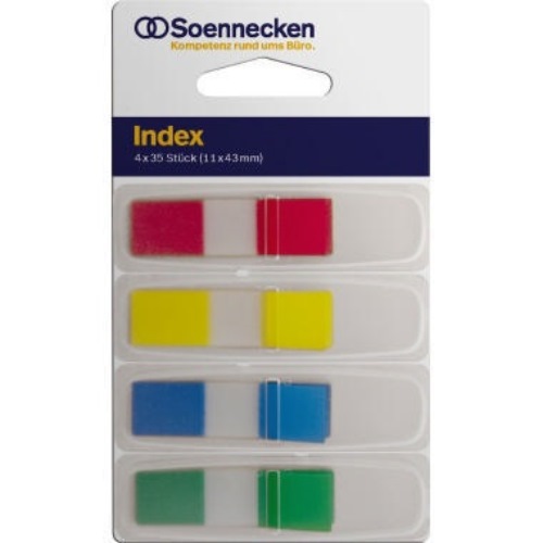 Soennecken Haftstreifen Index Mini 5824 11x43mm 35Bl. 4 St./Pack.